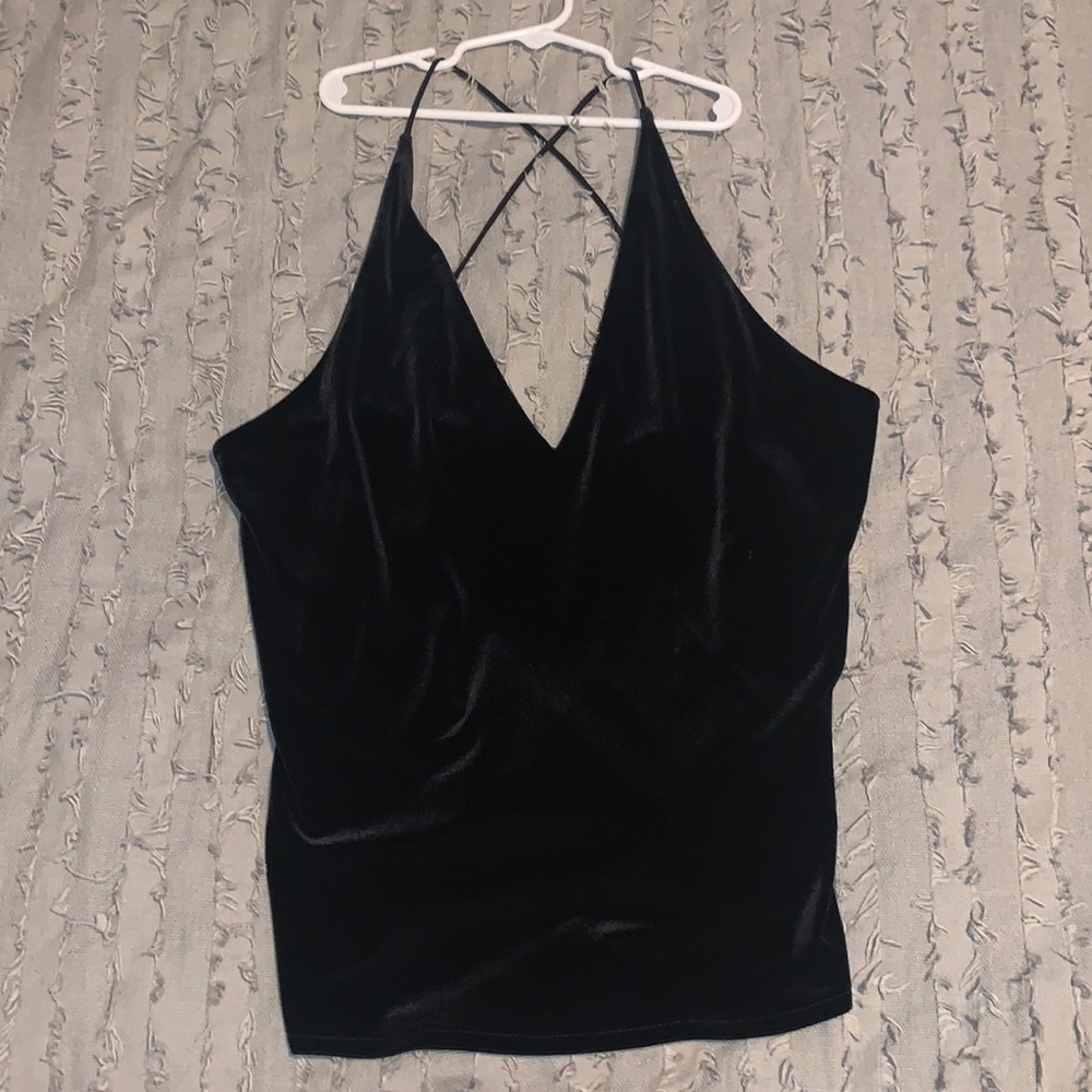 Black velvet tank
